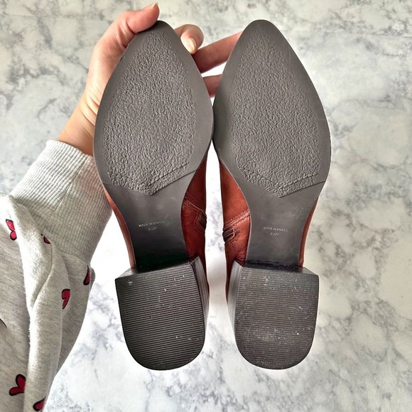 Matisse Victory Brick Leather Pointed Toe Booties - Picture 5 of 12